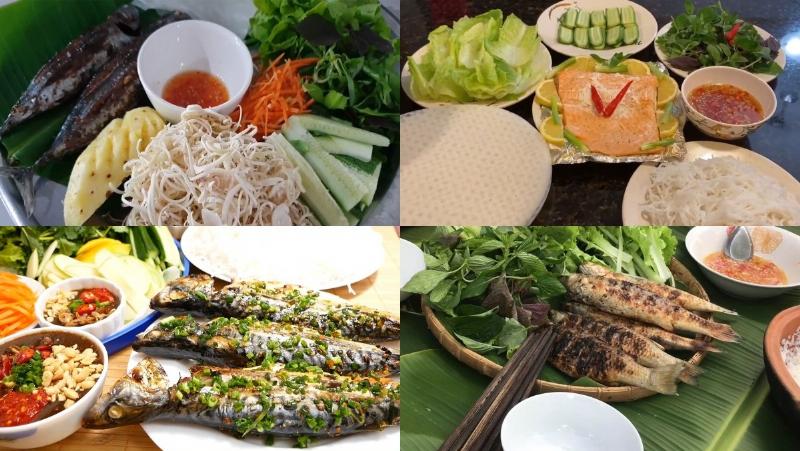 Đĩa cá hồi nướng giấy bạc vàng ươm, thơm lừng, ăn kèm rau củ